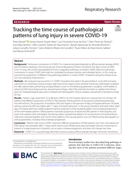 Tracking the Time Course of Pathological Patterns of Lung Injury in Severe COVID-19