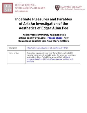 An Investigation of the Aesthetics of Edgar Allan Poe