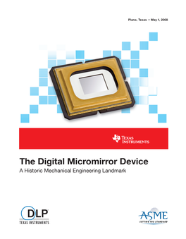 The Digital Micromirror Device a Historic Mechanical Engineering Landmark