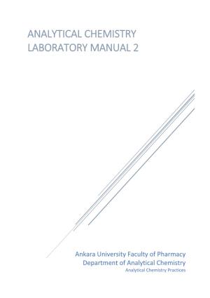Analytical Chemistry Laboratory Manual 2