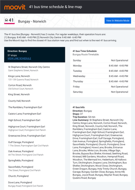 41 Bus Time Schedule & Line Route