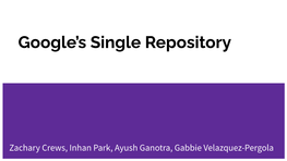 Google's Single Repository