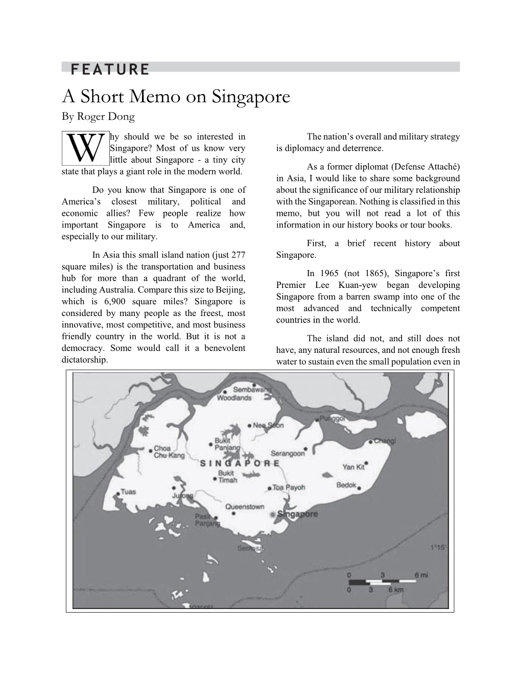 A Short Memo on Singapore