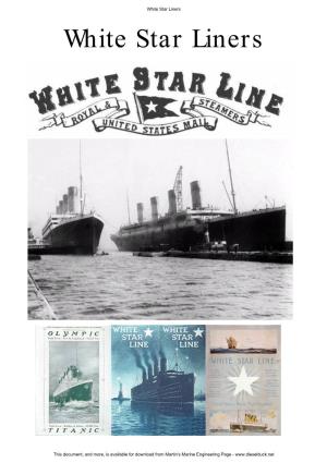 White Star Liners White Star Liners