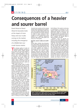 Consequences of a Heavier and Sourer Barrel David Wood of David (Towards Lower Quality) and the Average Gulf of Mexico
