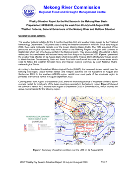 Mekong River Commission Regional Flood and Drought Management Centre