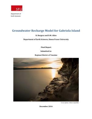 Groundwater Recharge Model for Gabriola Island