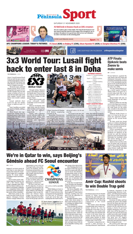 3X3 World Tour: Lusail Fight Back to Enter Last 8 in Doha