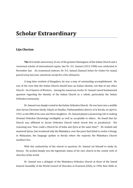 Scholar Extraordinary