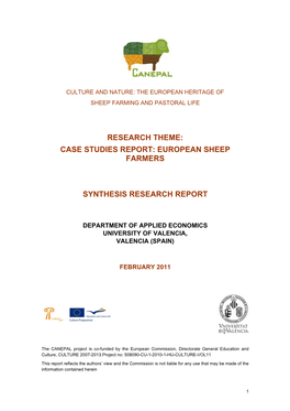 European Sheep Farmers Synthesis Research Report
