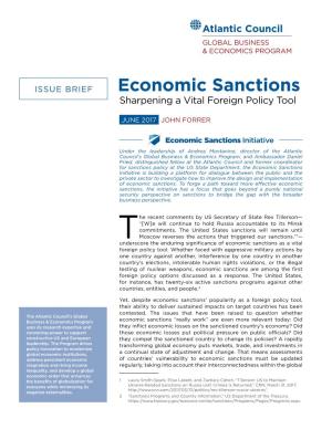 Economic Sanctions Sharpening a Vital Foreign Policy Tool