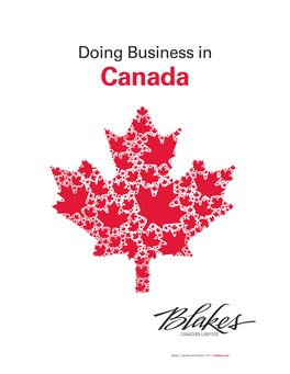 Doing Business in Canada 2019