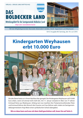 DAS BOLDECKER LAND Kindergarten Weyhausen Erbt