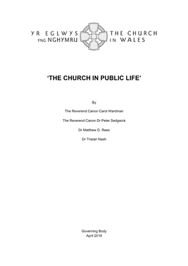 'The Church in Public Life'