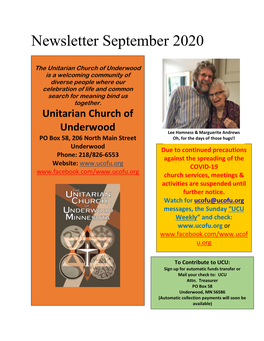 Newsletter September 2020
