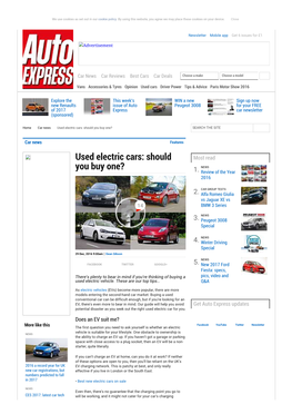 Used Electric Cars: Should You Buy One? SEARCH the SITE