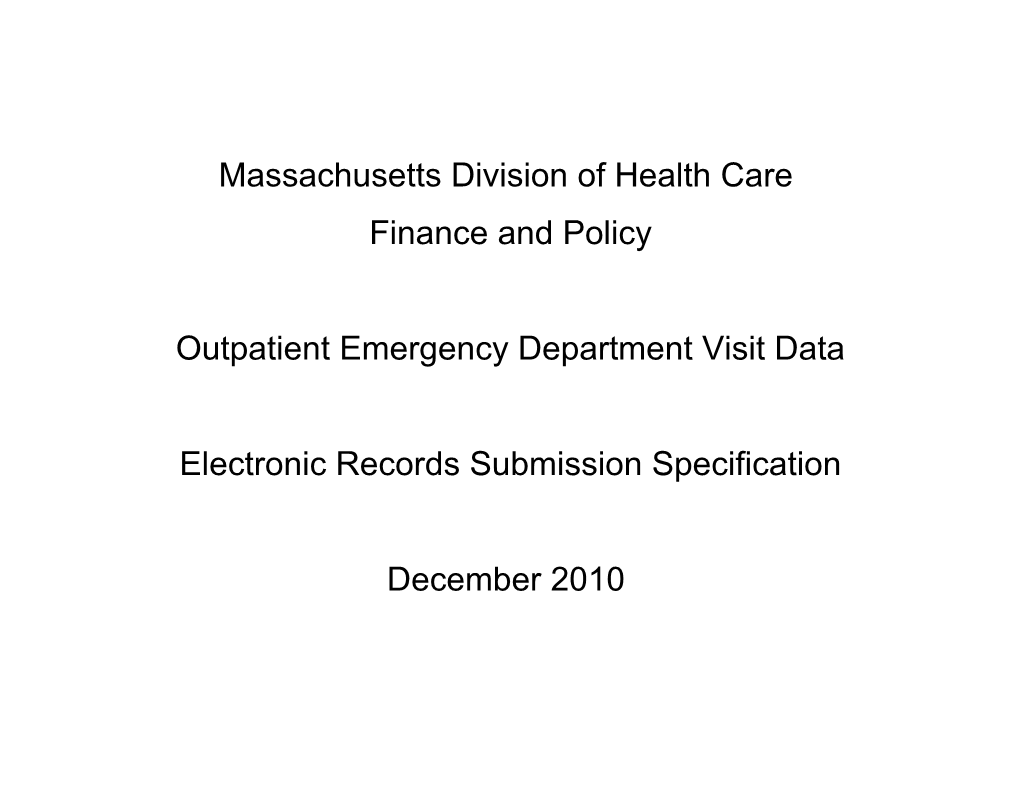 Massachusetts Division of Health Care