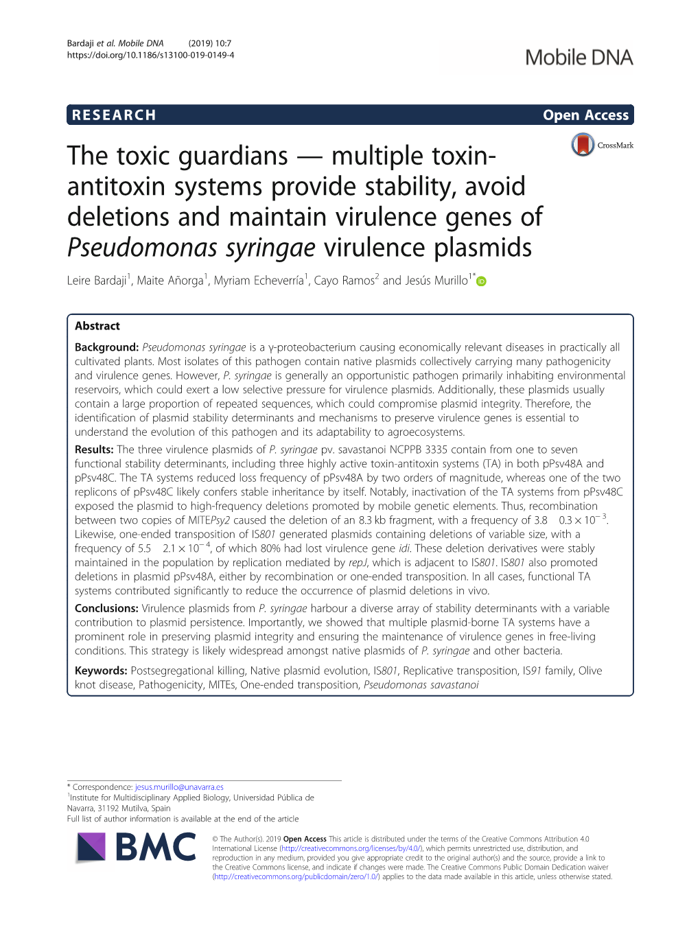 The Toxic Guardians — Multiple Toxin-Antitoxin Systems Provide Stability, Avoid Deletions and Maintain Virulence Genes of Pseu