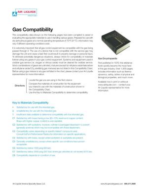 Gas Compatibility | Specialty Gases | Air Liquide