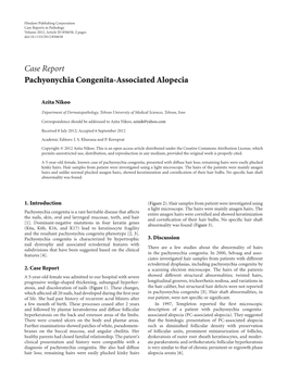 Pachyonychia Congenita-Associated Alopecia