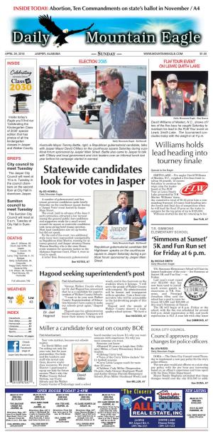 Statewide Candidates Look for Votes in Jasper