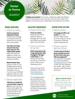 Easter at Home Checklist Traditions Are Important