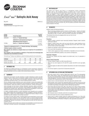 Emit®Tox™ Salicylic Acid Assay
