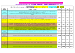 HARMONOGRAM MARZEC CZERWIEC 2021 Dla