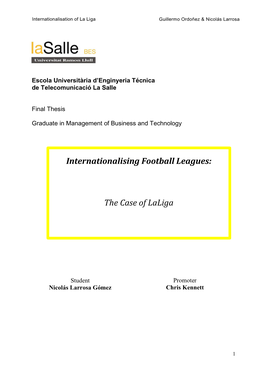 Internationalising Football Leagues: the Case of Laliga