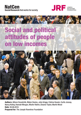 Social and Political Attitudes of People on Low Incomes