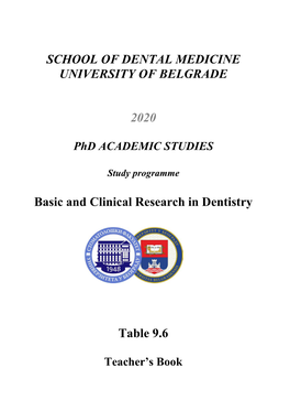 School of Dental Medicine University of Belgrade