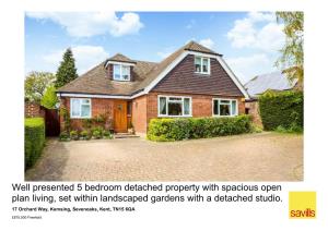 Well Presented 5 Bedroom Detached Property with Spacious Open Plan Living, Set Within Landscaped Gardens with a Detached Studio