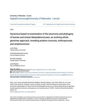 Genomics-Based Re-Examination of the Taxonomy and Phylogeny Of