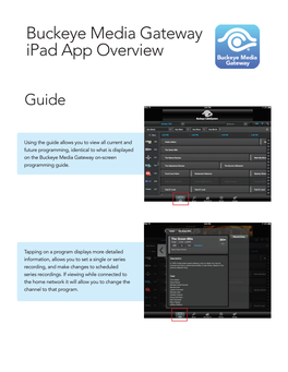 Buckeye Media Gateway Ipad App Overview