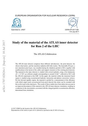 Study of the Material of the ATLAS Inner Detector for Run 2 of the LHC