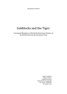 Goldilocks and the Tiger