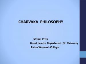 Charvaka's Philosophy