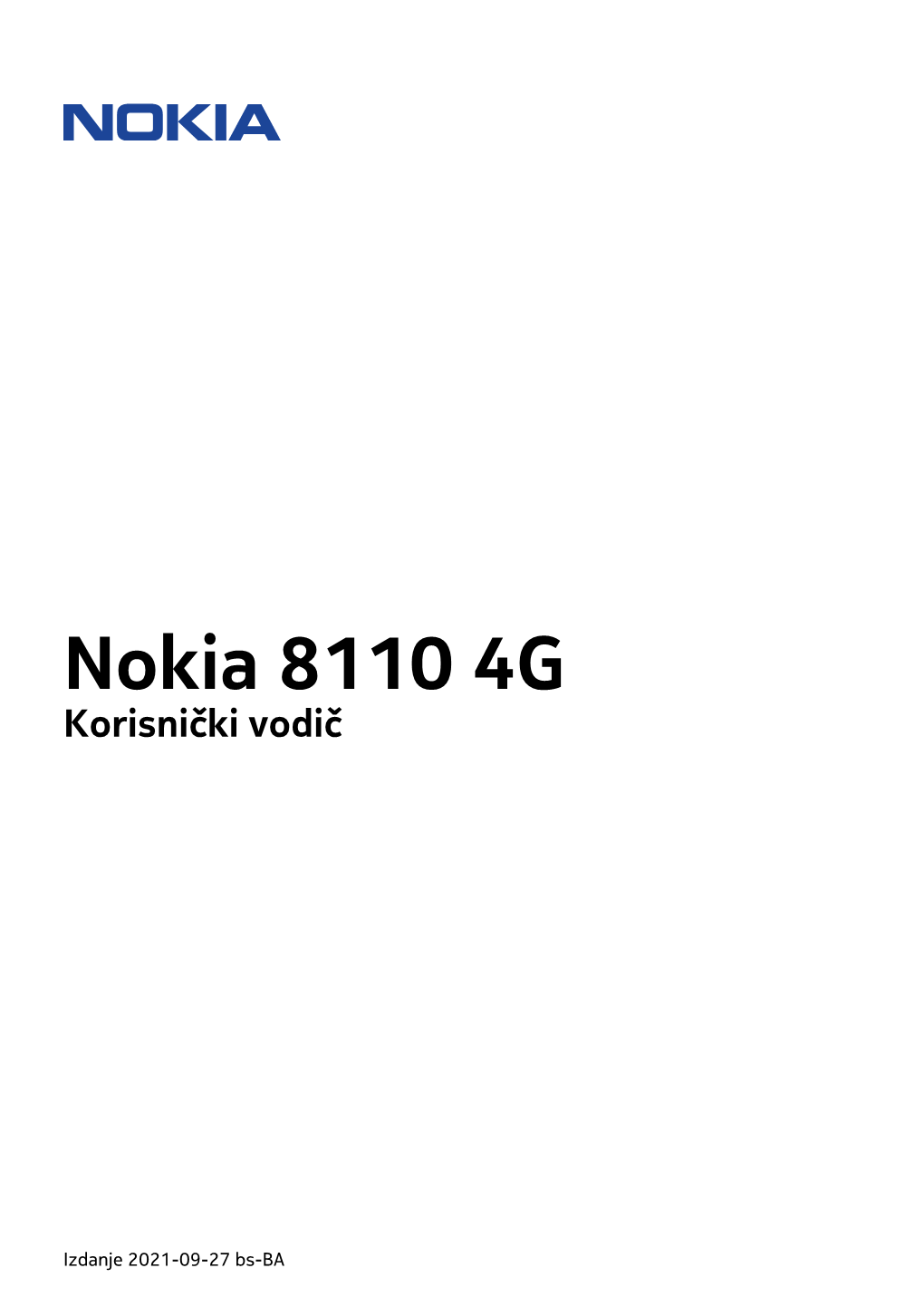 Nokia 8110 4G Korisnički Vodič