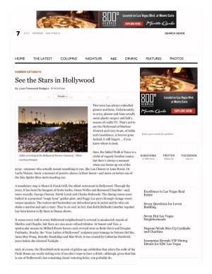 See the Stars in Hollywood