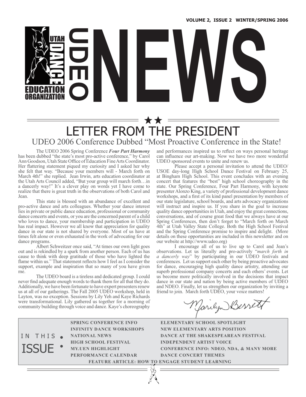 Letter from the President