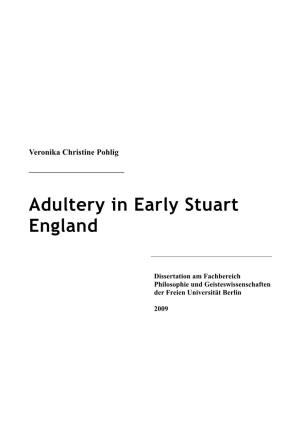 Adultery in Early Stuart England