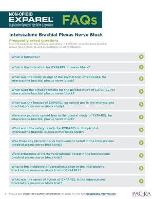 Interscalene Brachial Plexus Nerve Block