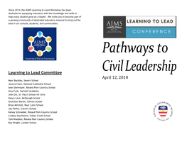 Pathways to Civil Leadership