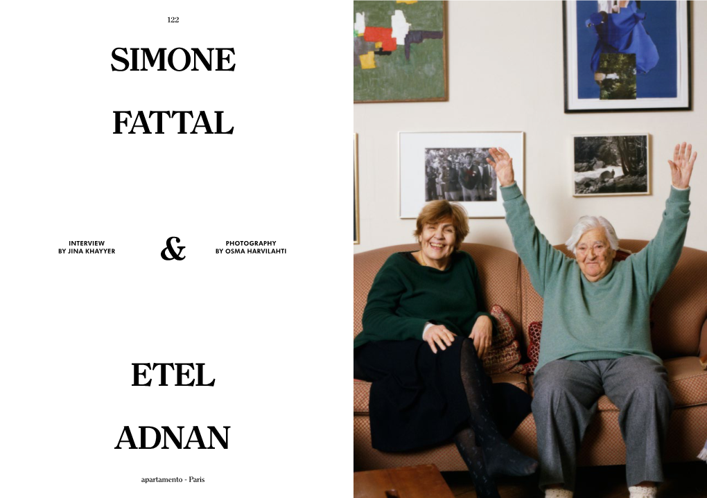 Simone Fattal & Etel Adnan