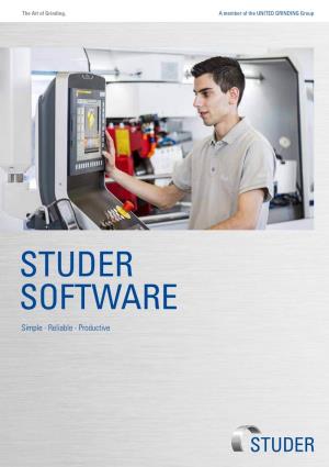 STUDER SOFTWARE Simple - Reliable - Productive STUDER 2 SOFTWARE