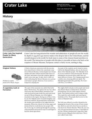 History of Crater Lake