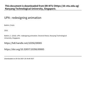 UPA : Redesigning Animation