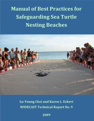 Manual of Best Practices for Safeguarding Sea Turtle Nesting Beaches