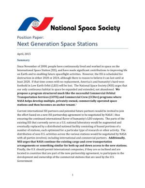 Next Generation Space Stations