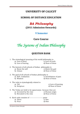 Systems of Indian Philosophy